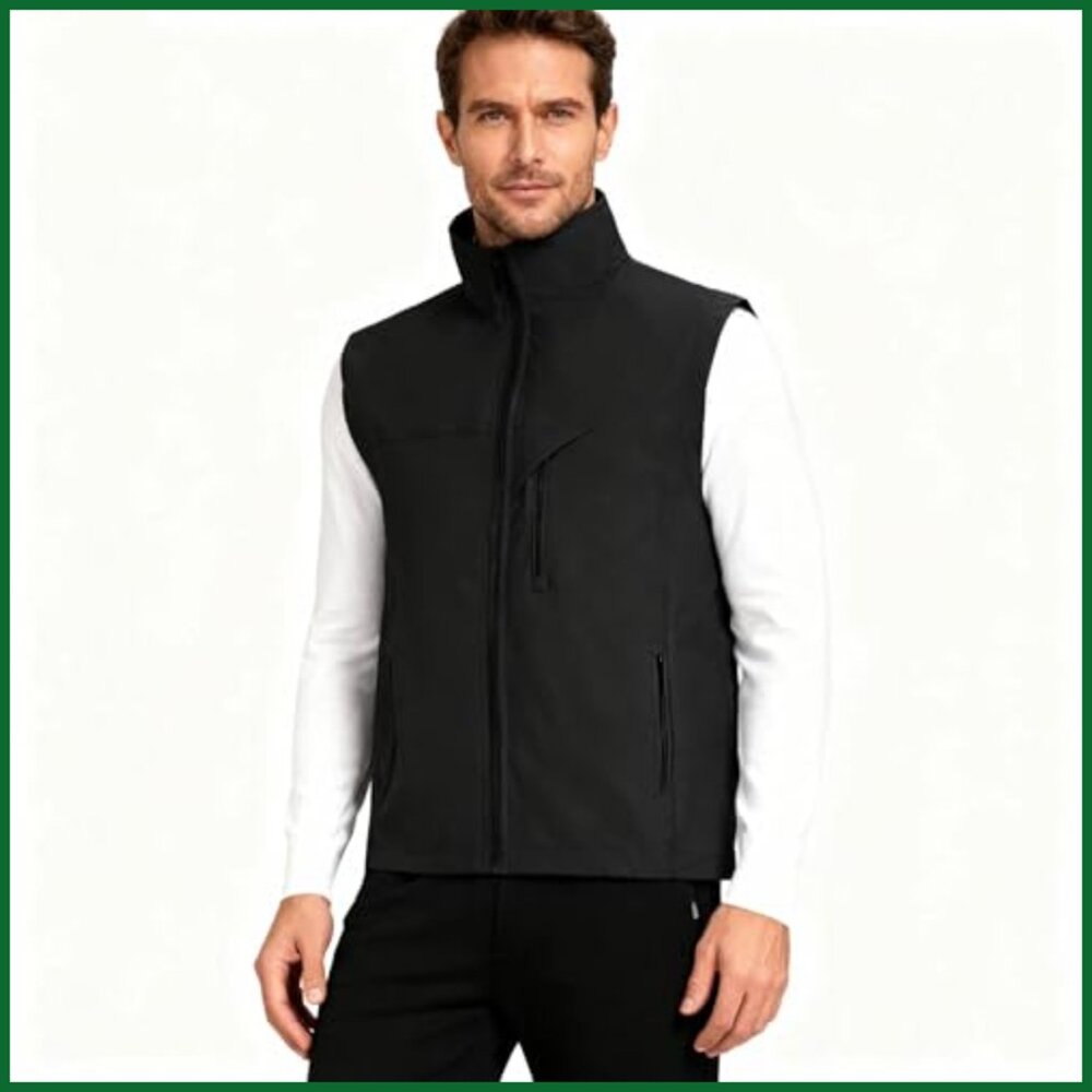 Windproof Lightweight Softshell Vest with Zip-Up … - image 2